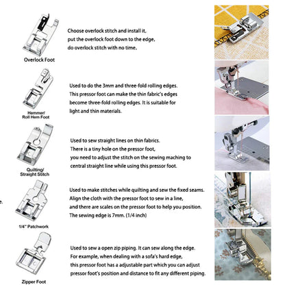 Sewing Machine Presser Foot Set